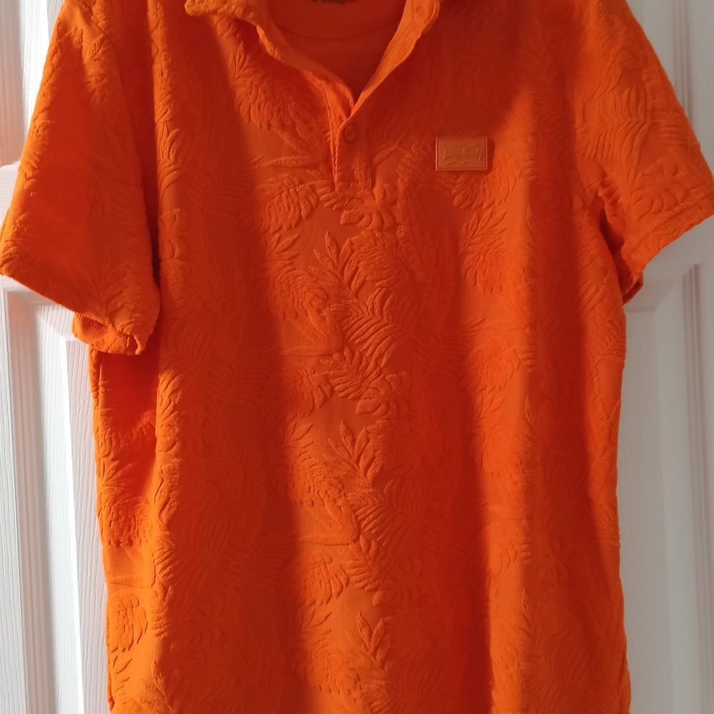 Dogg Supply Vibrant Orange Polo Shirt for Men Size M